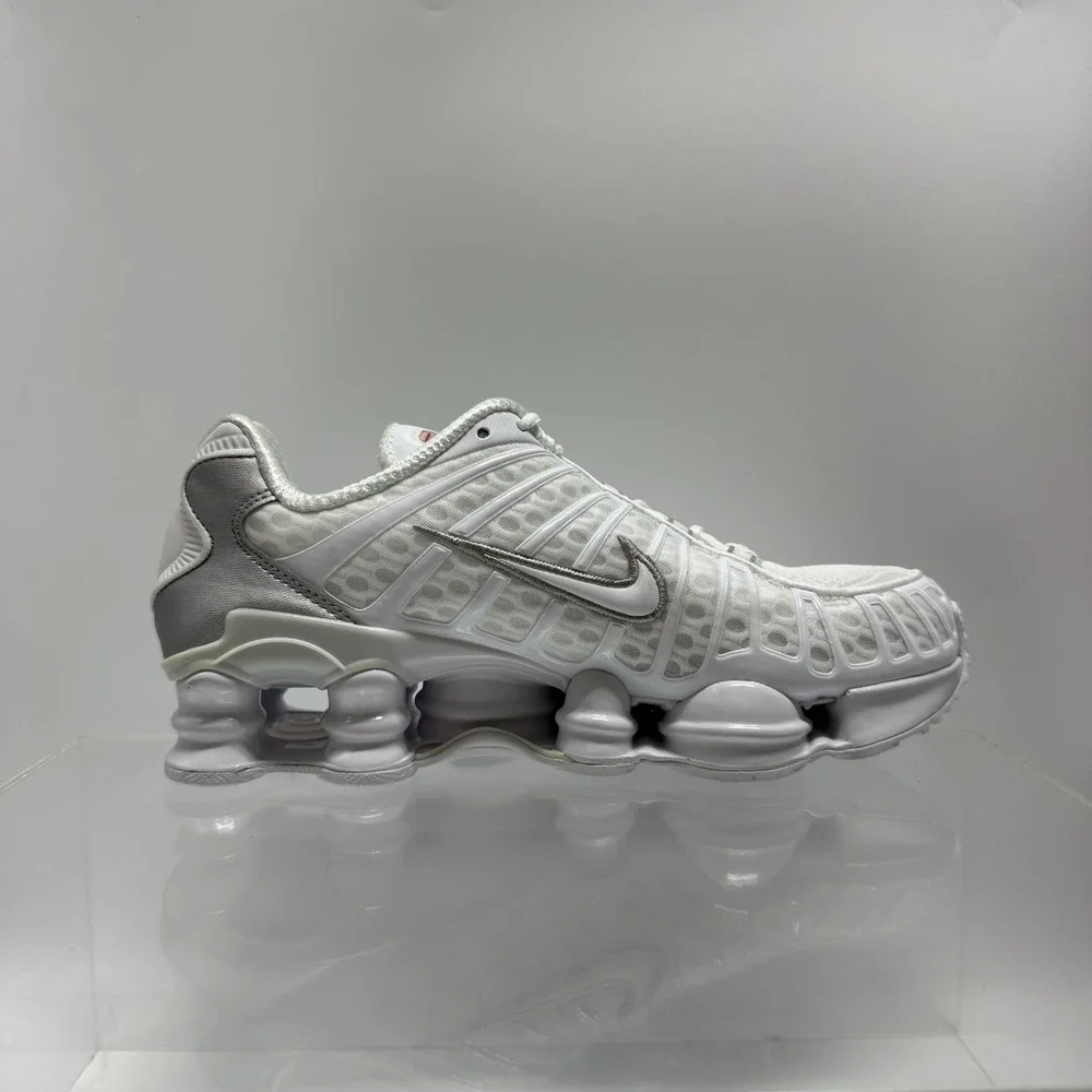 Brand New Nike Shox TL White Silver AV3595-100 Men's Size 8 / Women's Size 9.5